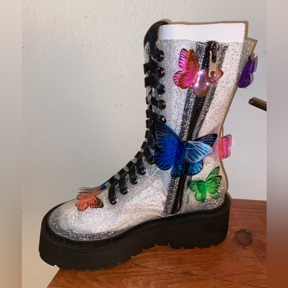 Dollskill Terrarium ButterFly Rave Boots - Picture 4 of 6